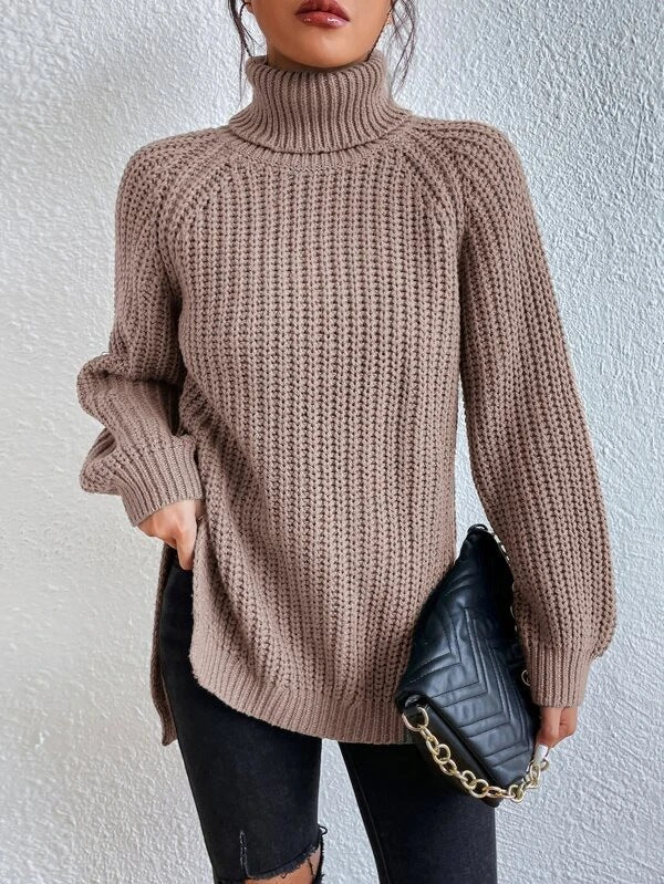 Cornelia | Women's Chunky Knit Turtleneck Sweater in Relaxed Fit