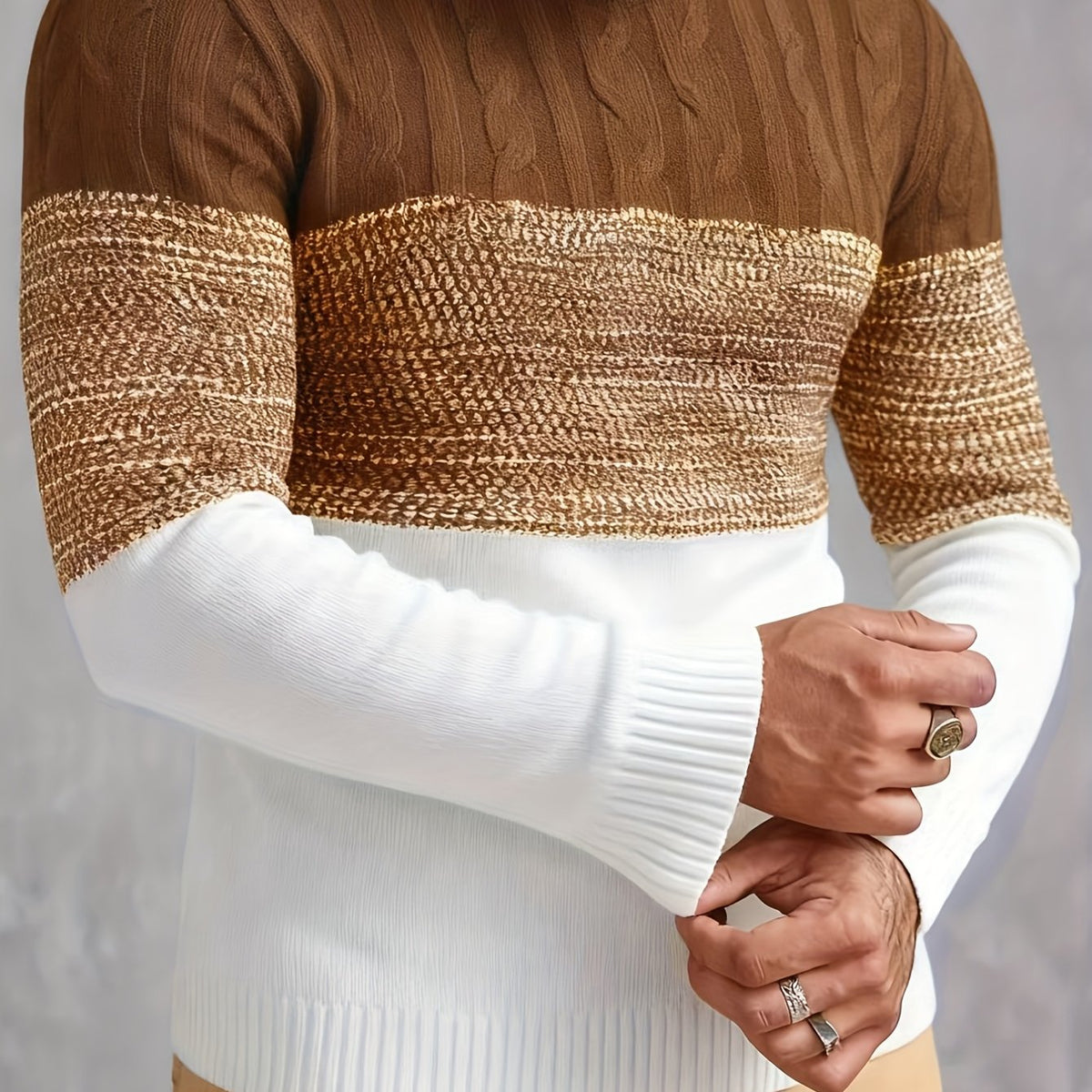 Renata | Women's Colour-Block Crew Neck Sweater