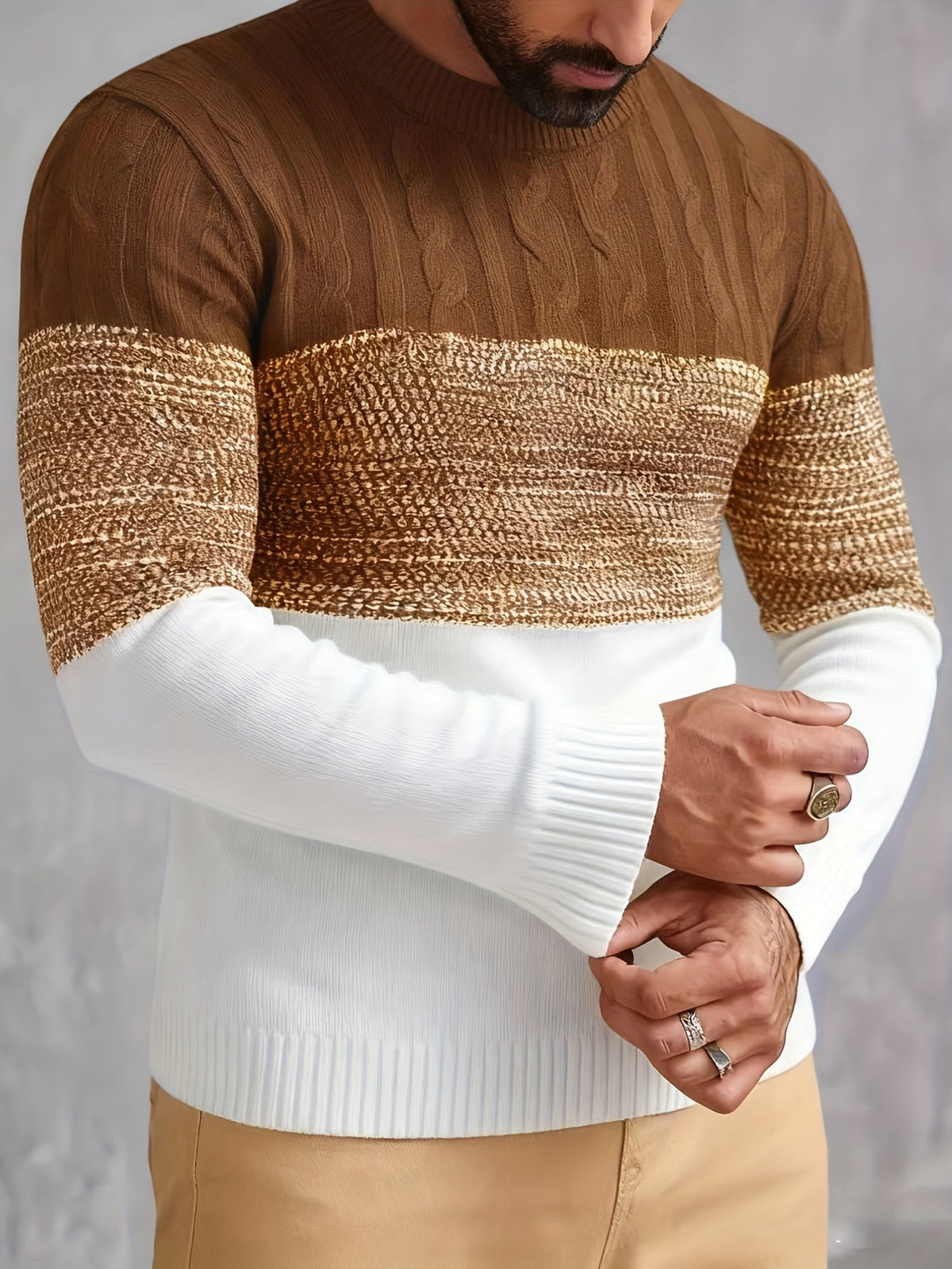 Renata | Women's Colour-Block Crew Neck Sweater