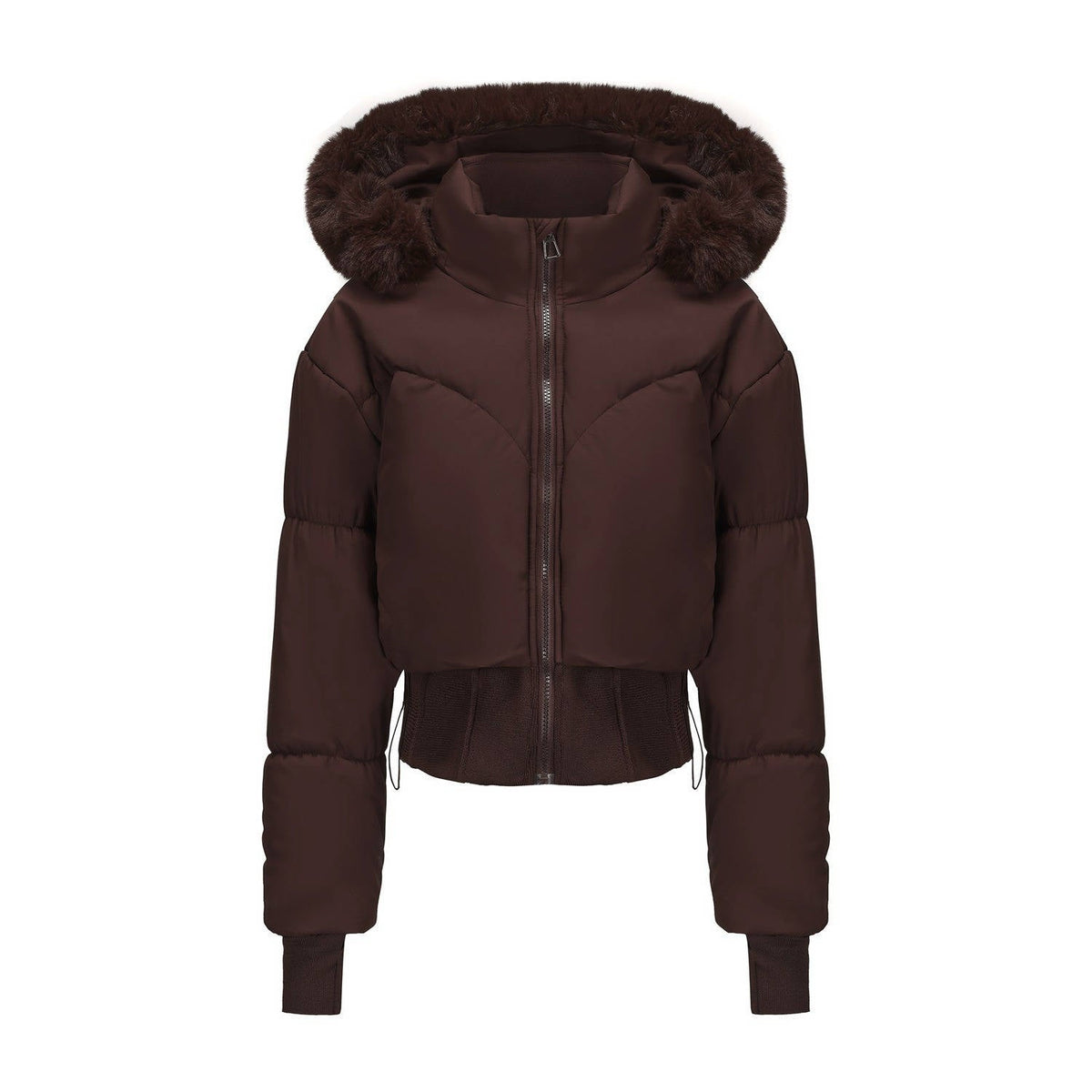 Meredith-Greta | Women's Cropped Hooded Puffer Jacket