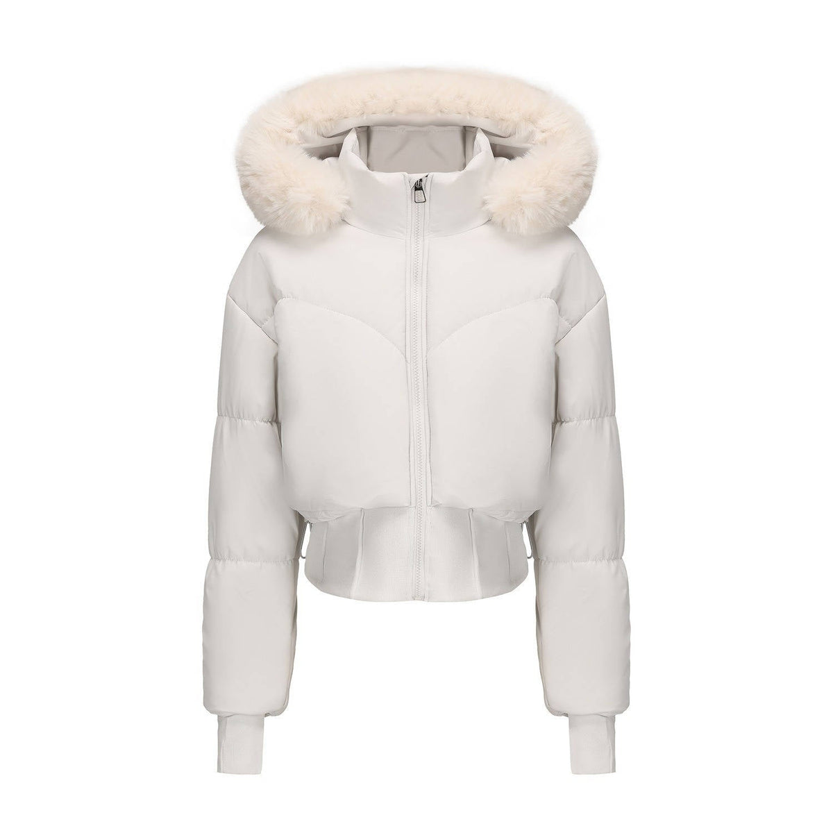 Meredith-Greta | Women's Cropped Hooded Puffer Jacket