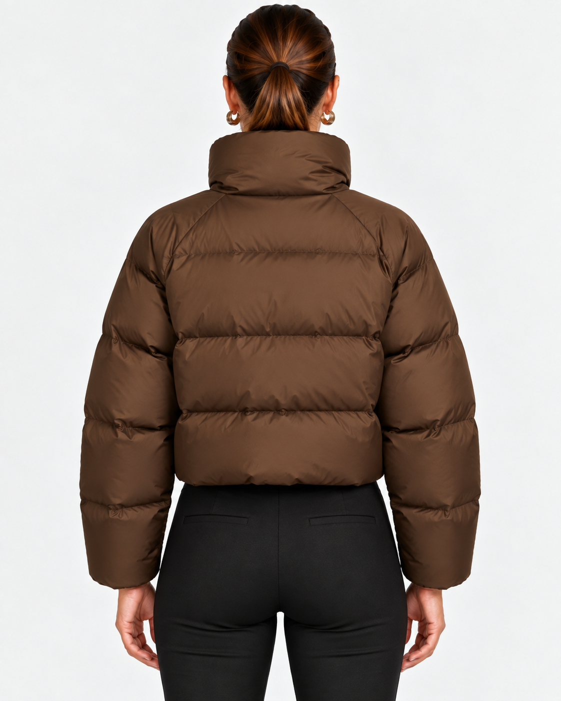 Odette-Ophelia | Women's Cropped Stand-Collar Puffer Jacket