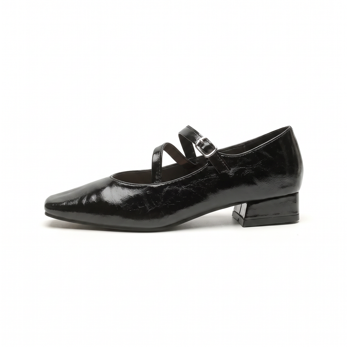 Annelise-Estelle | Women's Cross-Strap Mary Jane Block Heels