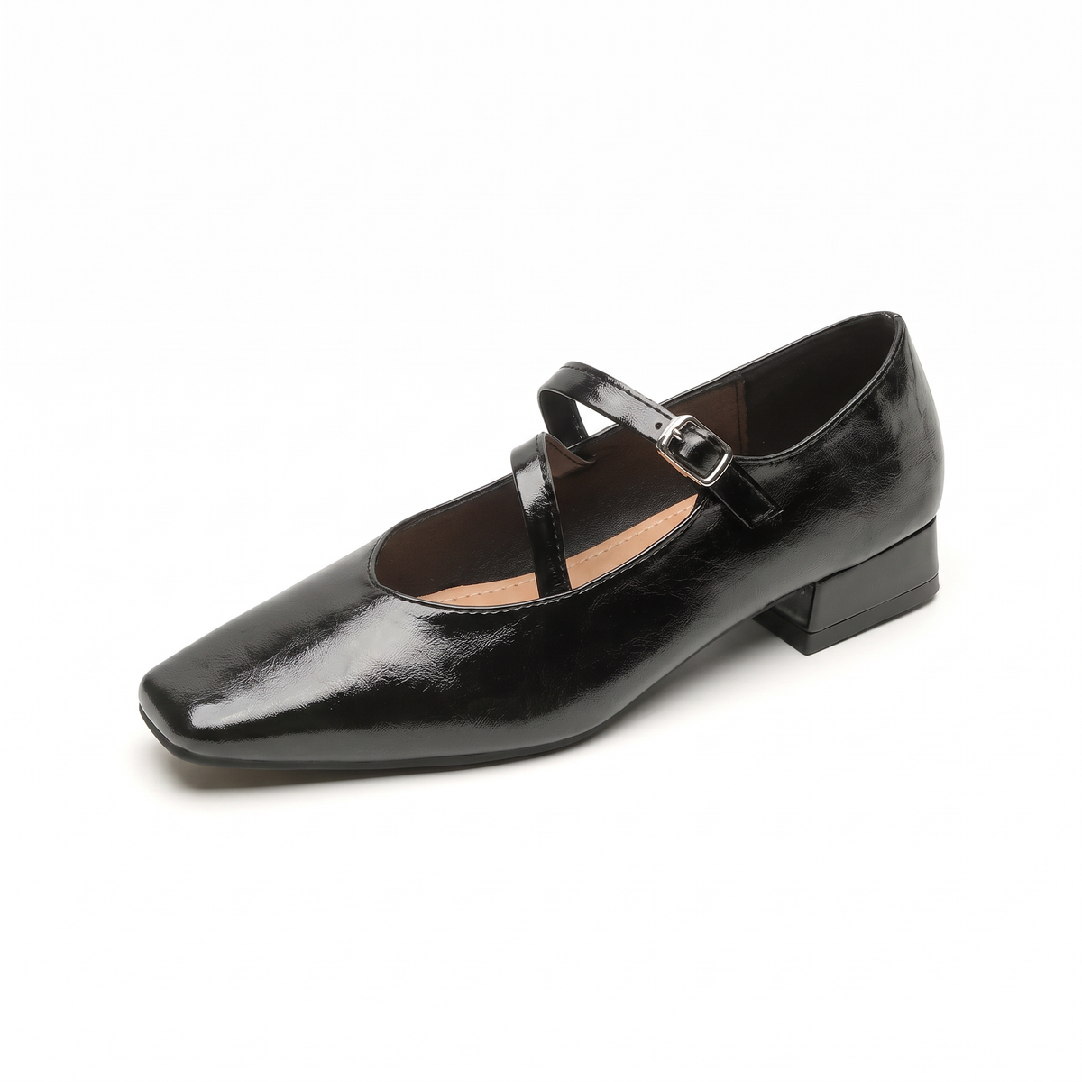 Annelise-Estelle | Women's Cross-Strap Mary Jane Block Heels