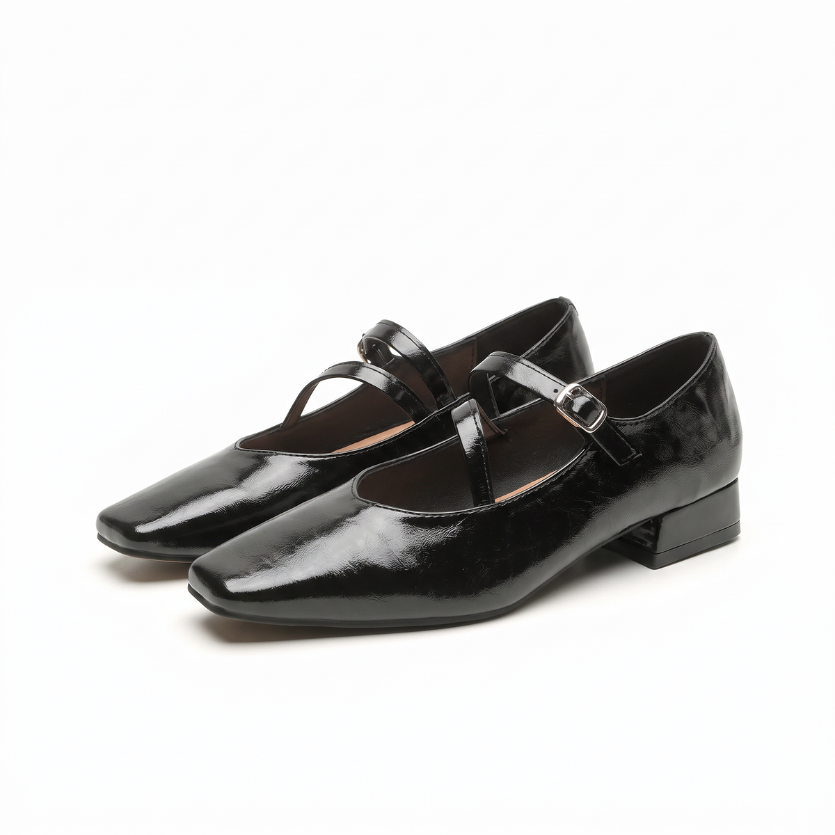 Annelise-Estelle | Women's Cross-Strap Mary Jane Block Heels
