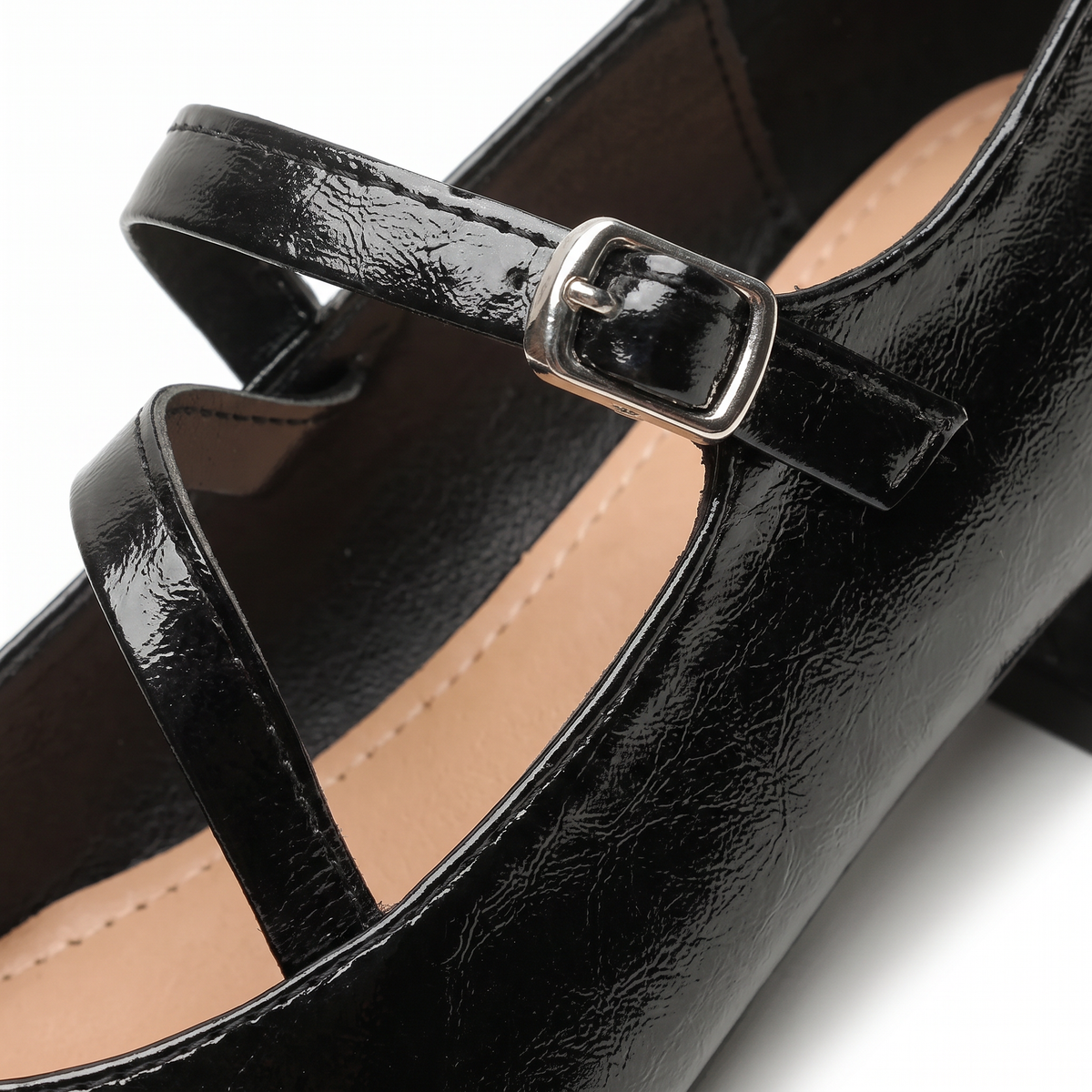 Annelise-Estelle | Women's Cross-Strap Mary Jane Block Heels