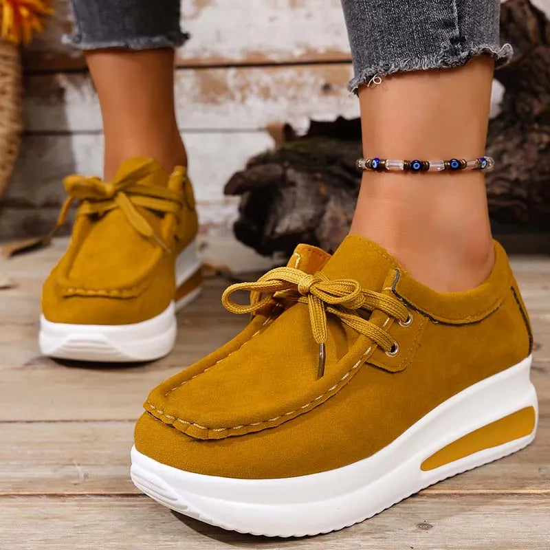 Clara-Wilhelmina | Women's Cushioned Platform Sneakers