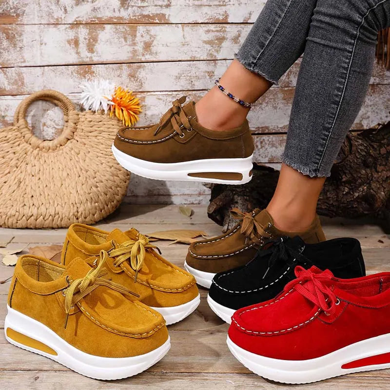 Clara-Wilhelmina | Women's Cushioned Platform Sneakers