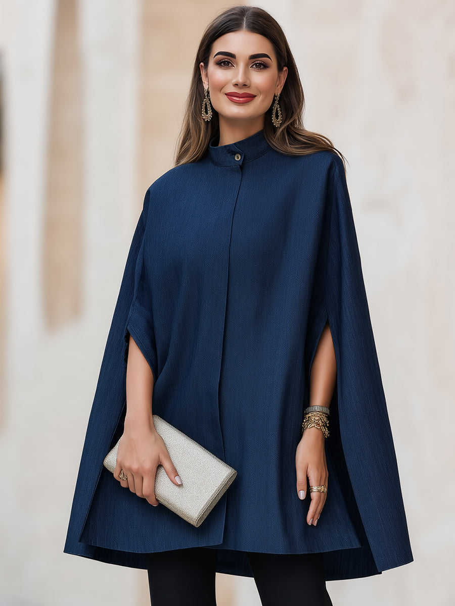 Iris | Women's Denim Cape-Style Trench Coat