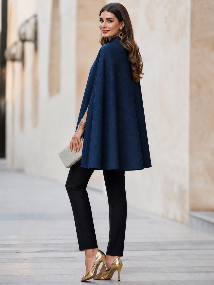 Iris | Women's Denim Cape-Style Trench Coat