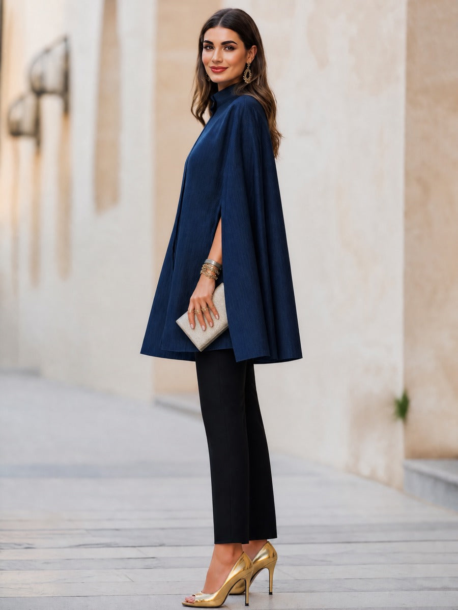 Iris | Women's Denim Cape-Style Trench Coat