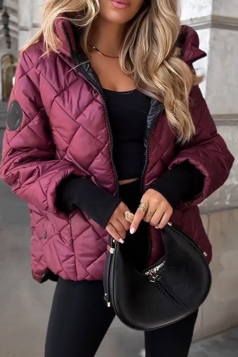 Agnes | Women's Diamond-Quilted Oversized Hooded Puffer Jacket