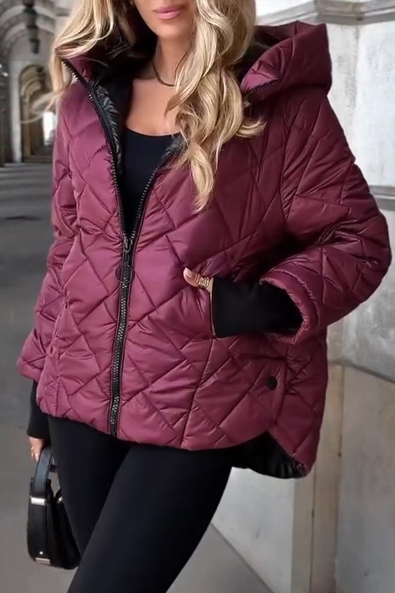 Agnes | Women's Diamond-Quilted Oversized Hooded Puffer Jacket