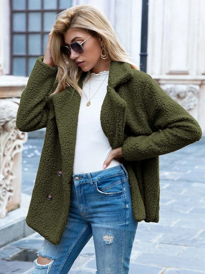 Evelina | Women's Double-Breasted Teddy Blazer