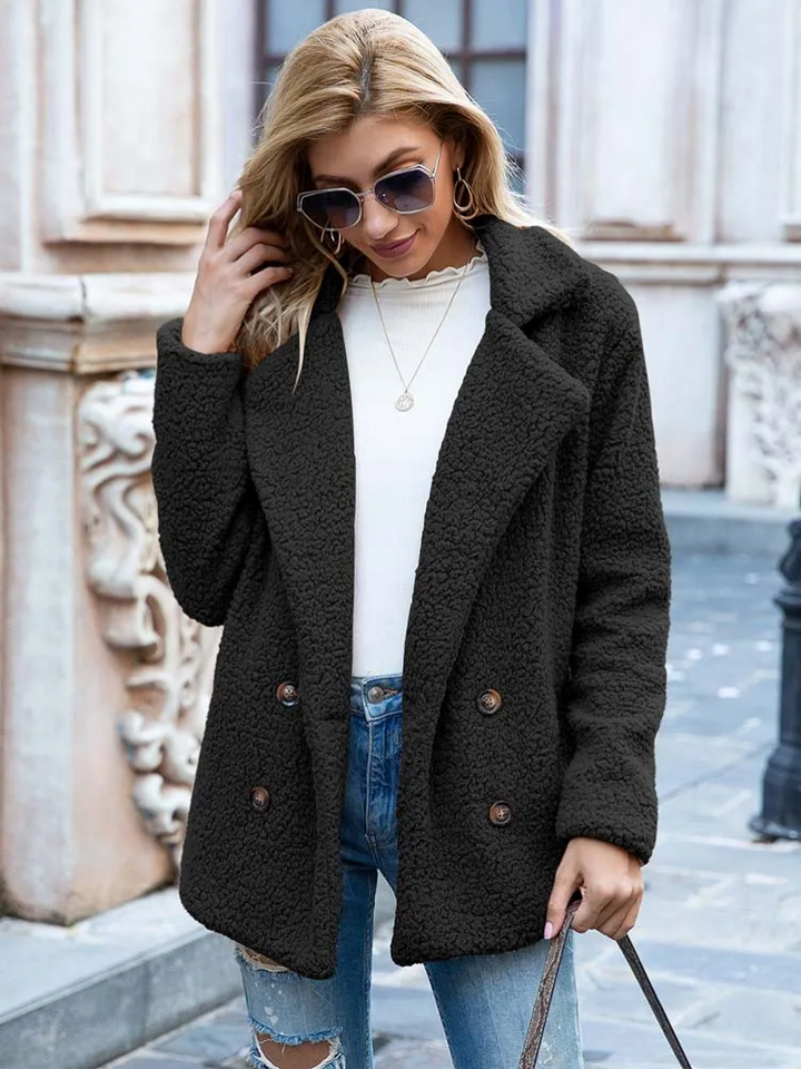 Evelina | Women's Double-Breasted Teddy Blazer