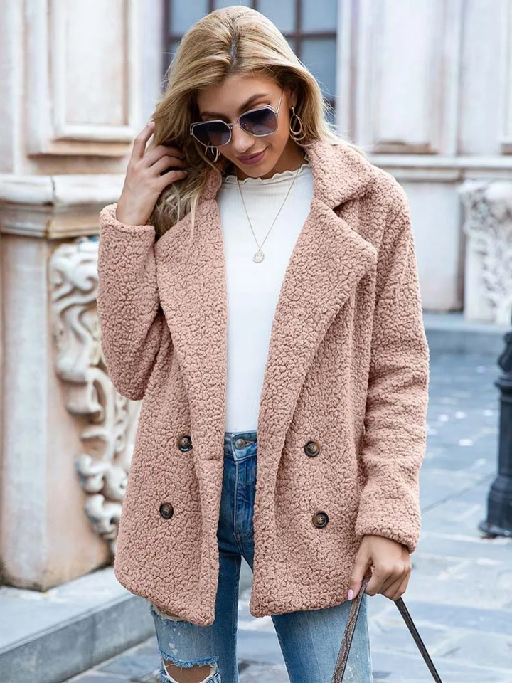 Evelina | Women's Double-Breasted Teddy Blazer