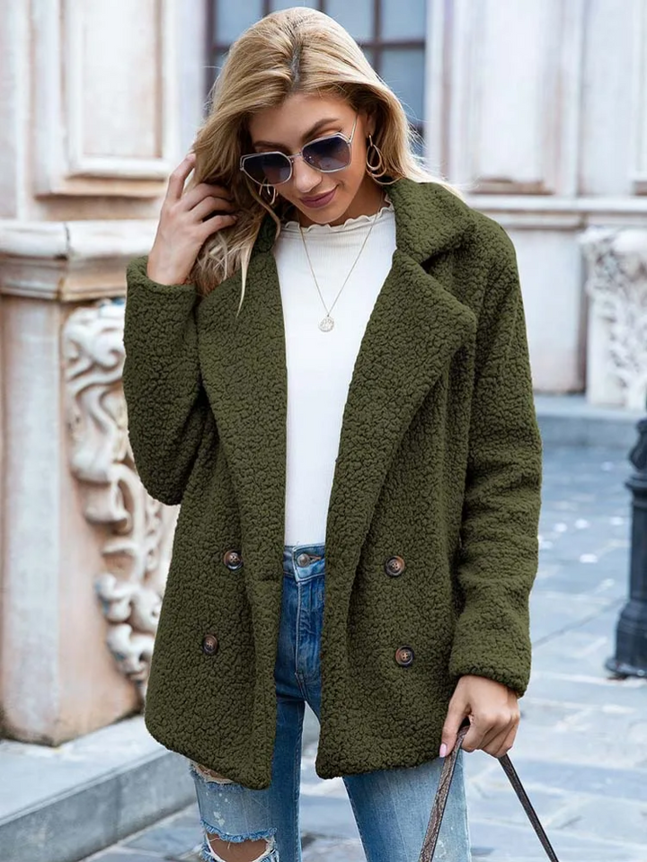 Evelina | Women's Double-Breasted Teddy Blazer
