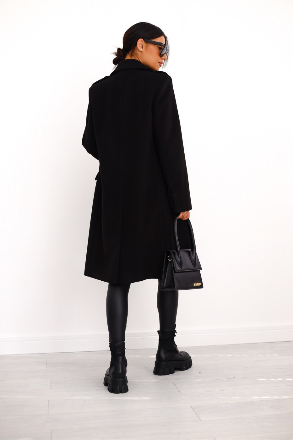 Carmen | Women's Double-Breasted Wool Coat with Gold-Button Detail