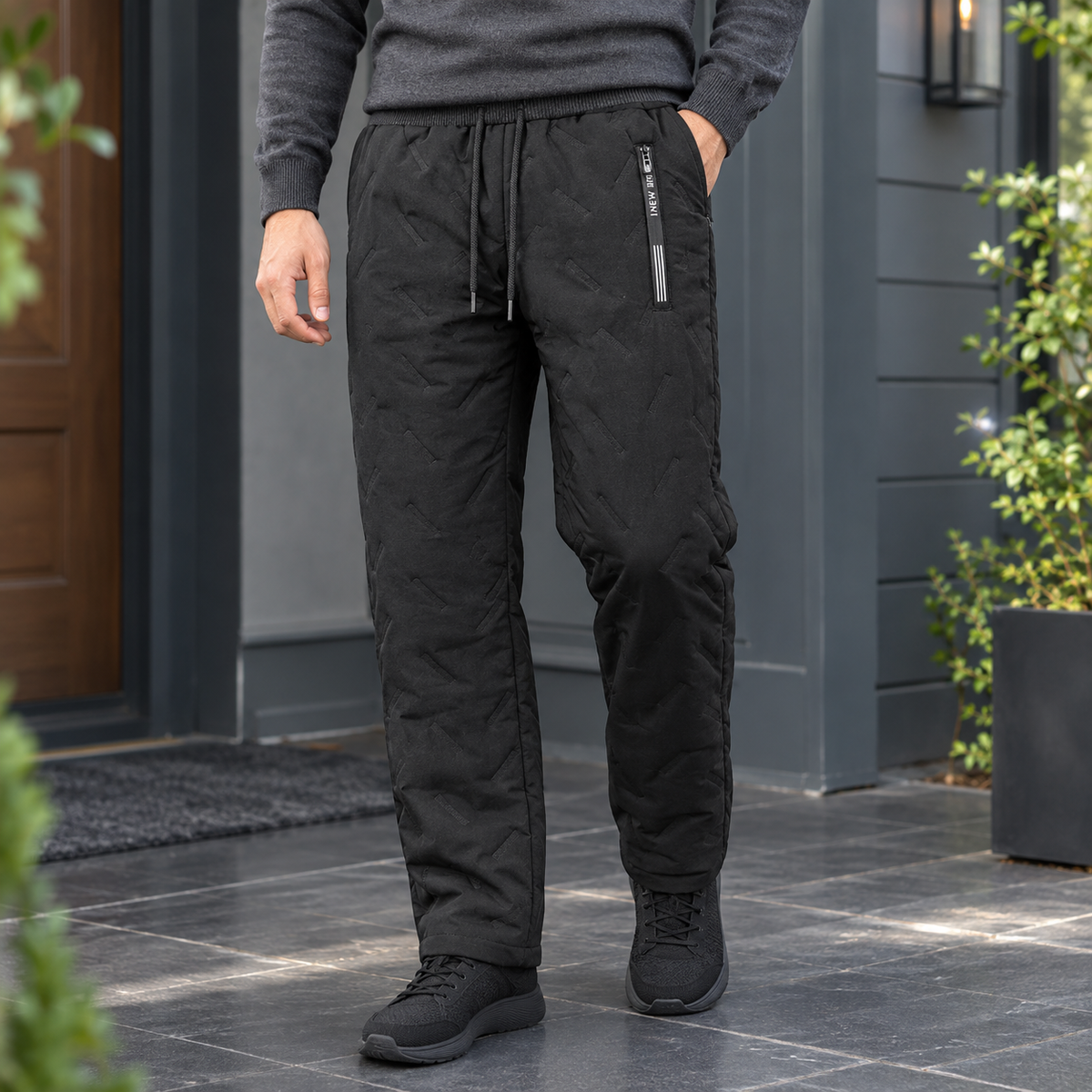 Iris | Women's Drawstring-Waist Fleece-Lined Palazzo Pants