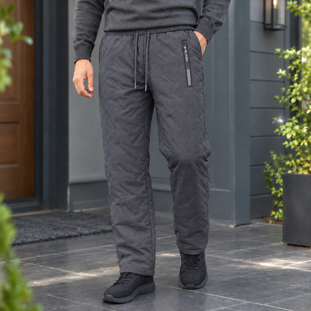 Iris | Women's Drawstring-Waist Fleece-Lined Palazzo Pants