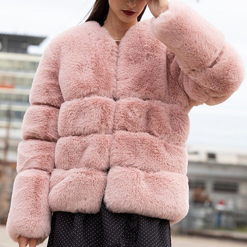 Silvia | Women's Faux Fur Cropped Puffer Jacket