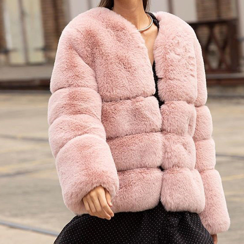 Silvia | Women's Faux Fur Cropped Puffer Jacket