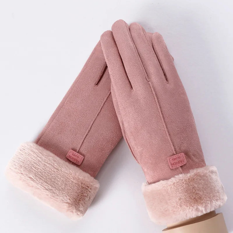 Cornelia-Dorothea | Women's Faux Fur Cuff Winter Gloves