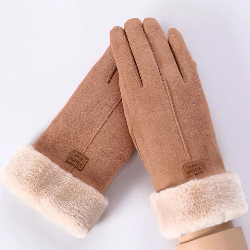 Cornelia-Dorothea | Women's Faux Fur Cuff Winter Gloves