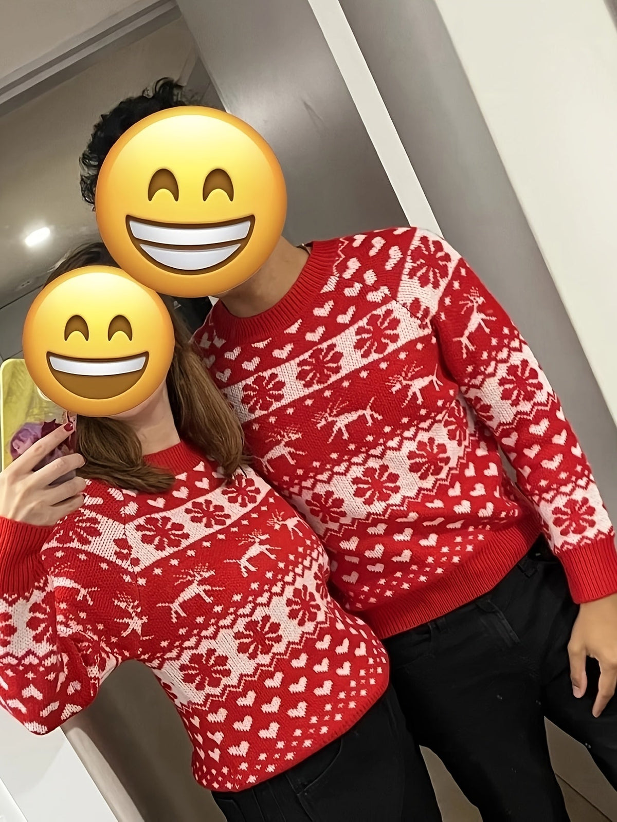 June | Women's Festive Fair Isle Relaxed-Fit Knit Sweater