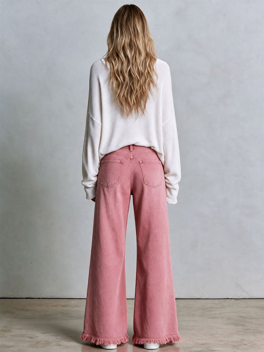 Alma-Dorothea | Women's Flared Button-Front Jeans
