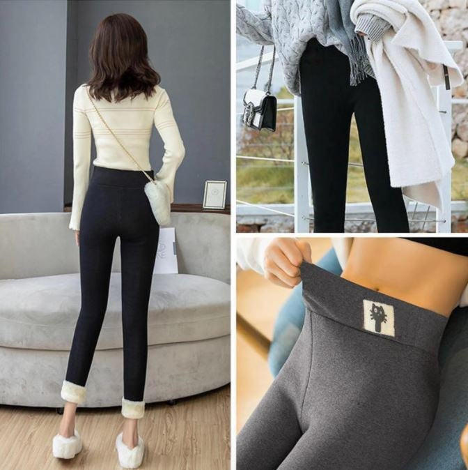 Lillian-Lorraine | Women's Fleece-Lined High-Waist Ankle Leggings