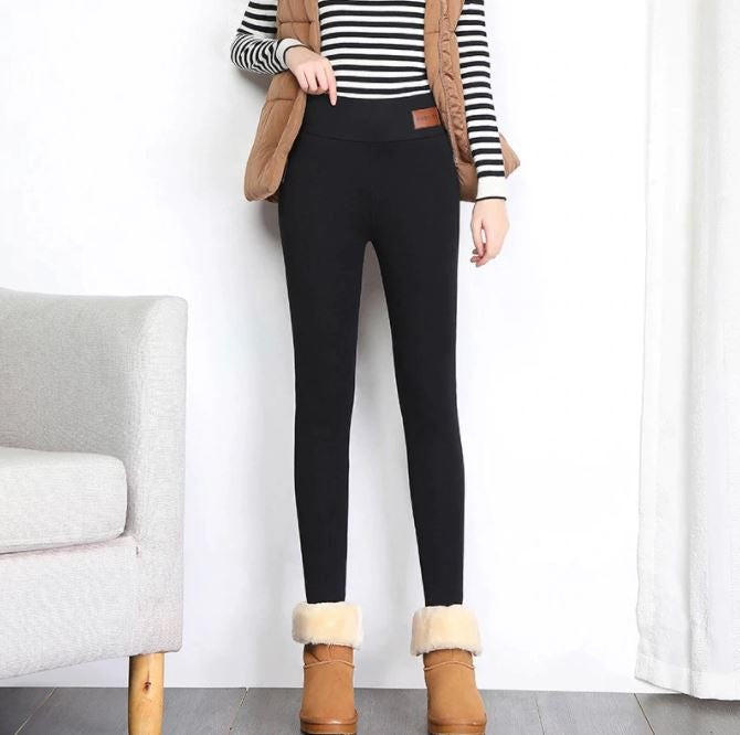 Lillian-Lorraine | Women's Fleece-Lined High-Waist Ankle Leggings