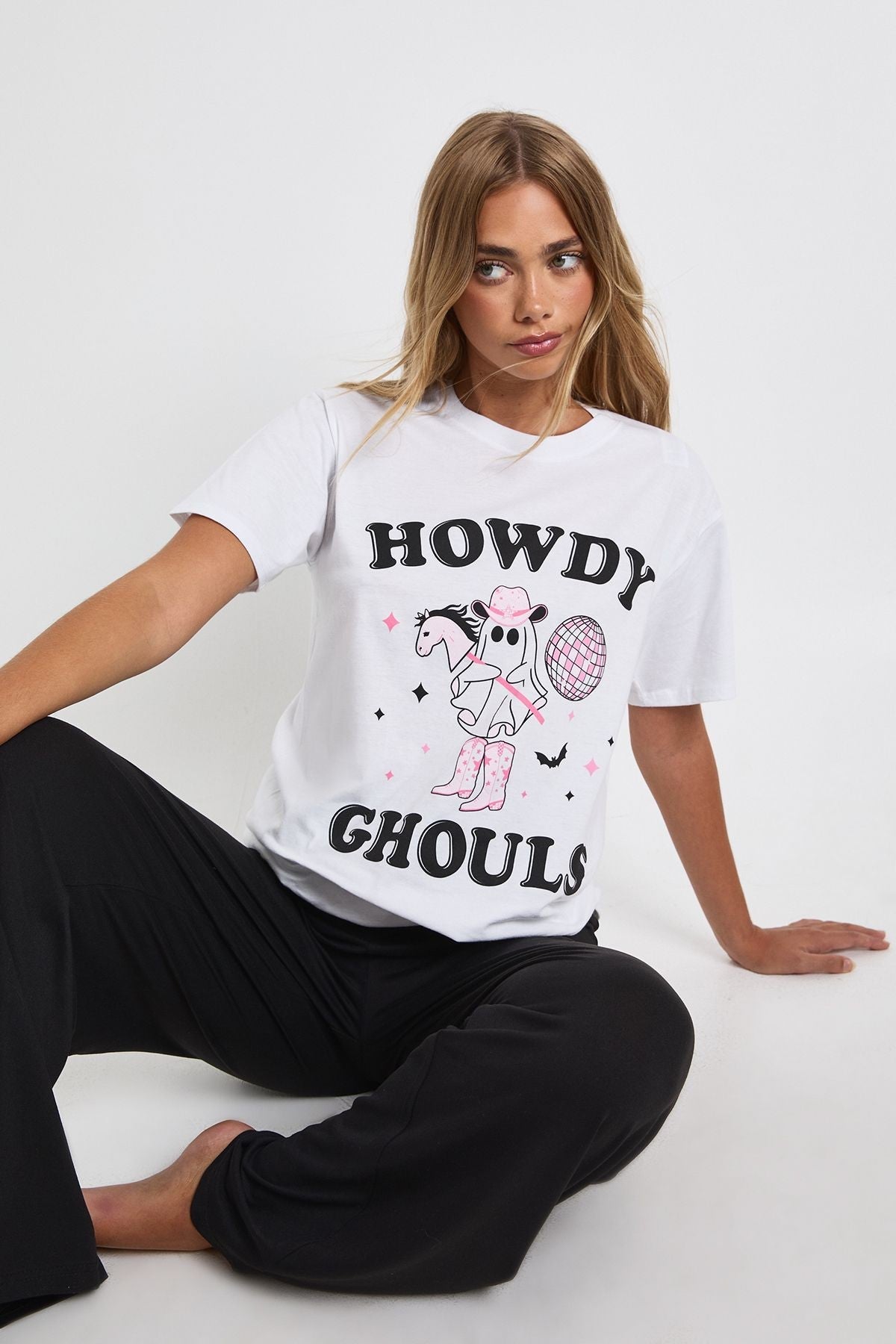 Ingrid-Opal | Women's Ghost Graphic Oversized Loungewear Set