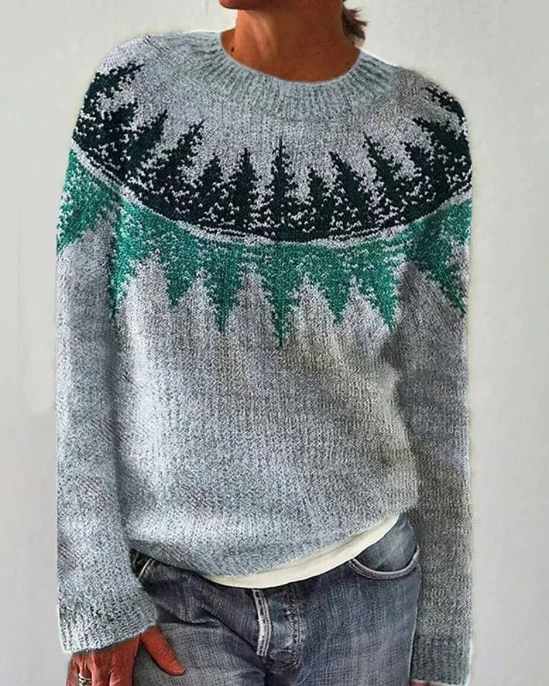 Camilla | Women's Gradient Crew Neck Knit Sweater
