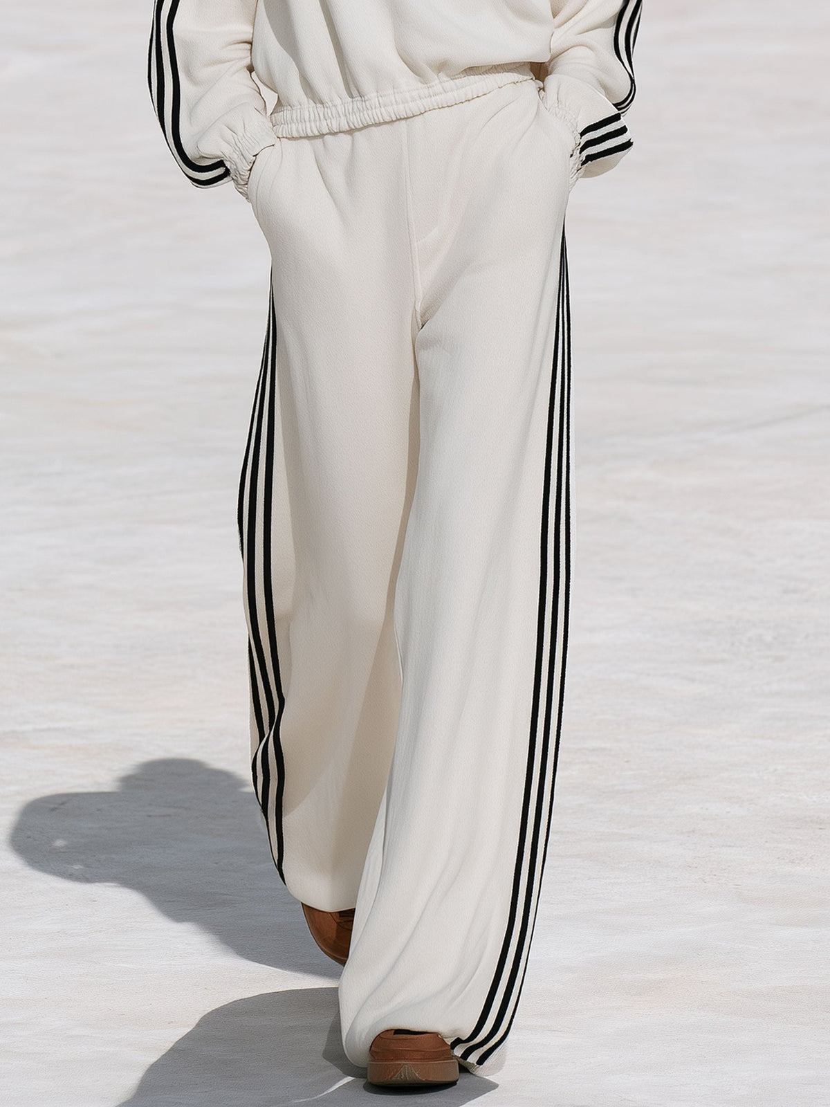 Gwendolyn | Women's Half-Zip Sweatshirt & Wide-Leg Pants Set