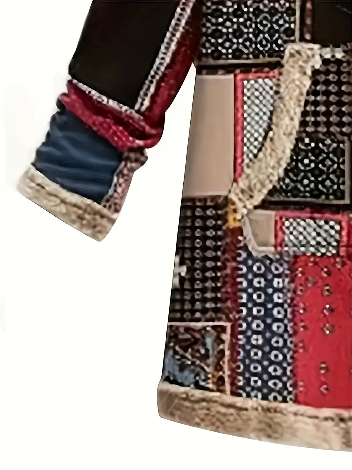 Georgia | Women's Hooded Patchwork Longline Coat