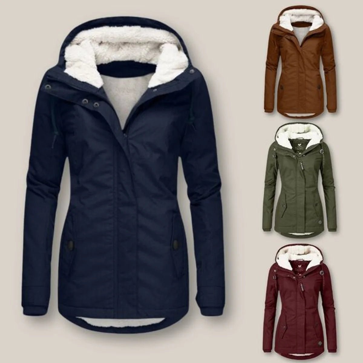 Leonora-Josephine | Women's Hooded Sherpa-Lined Quilted Jacket