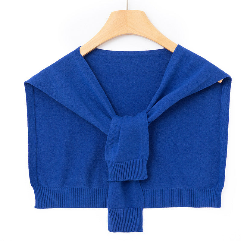 Ingrid-Olive | Women's Knit Wrap Shoulder Warmer with Tie Front