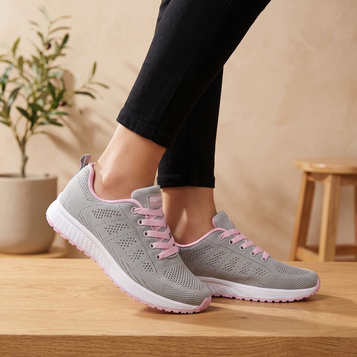 Greta-Frida | Women's Lace-Up Breathable Mesh Sneakers