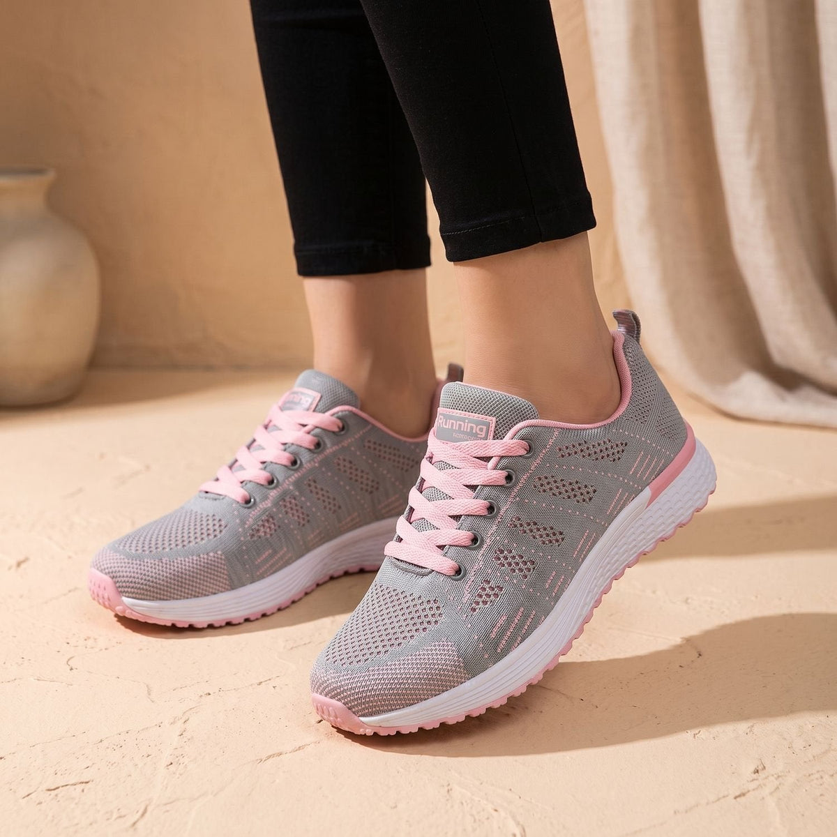 Greta-Frida | Women's Lace-Up Breathable Mesh Sneakers