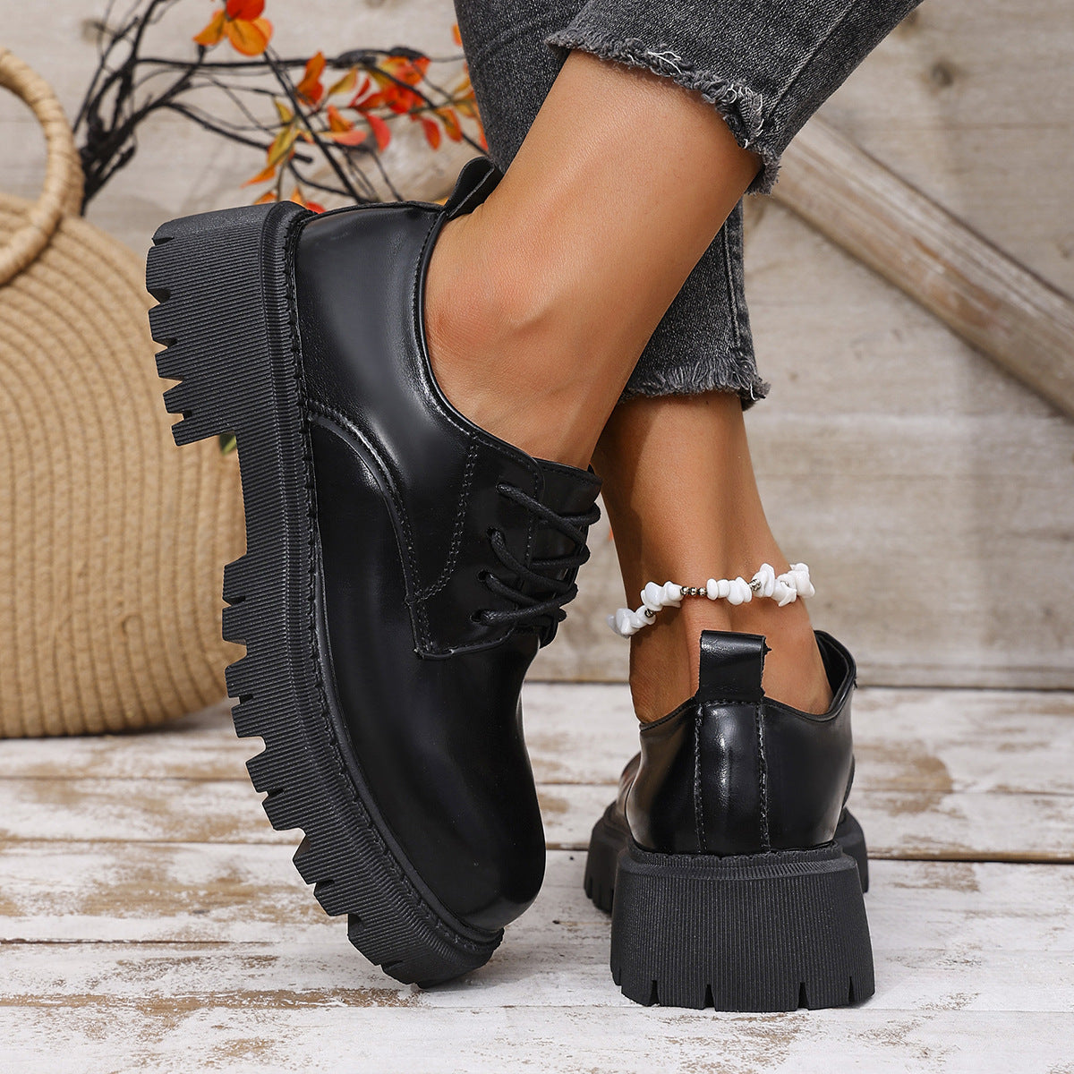 Regina-Josephine | Women's Lace-Up Chunky Sole Shoes