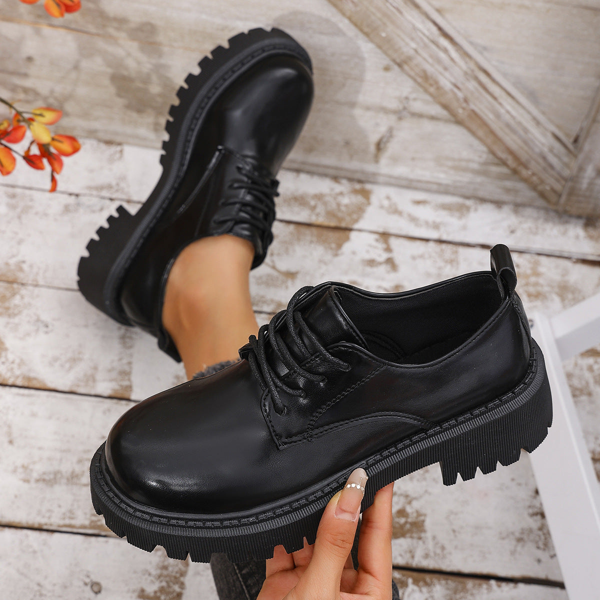 Regina-Josephine | Women's Lace-Up Chunky Sole Shoes