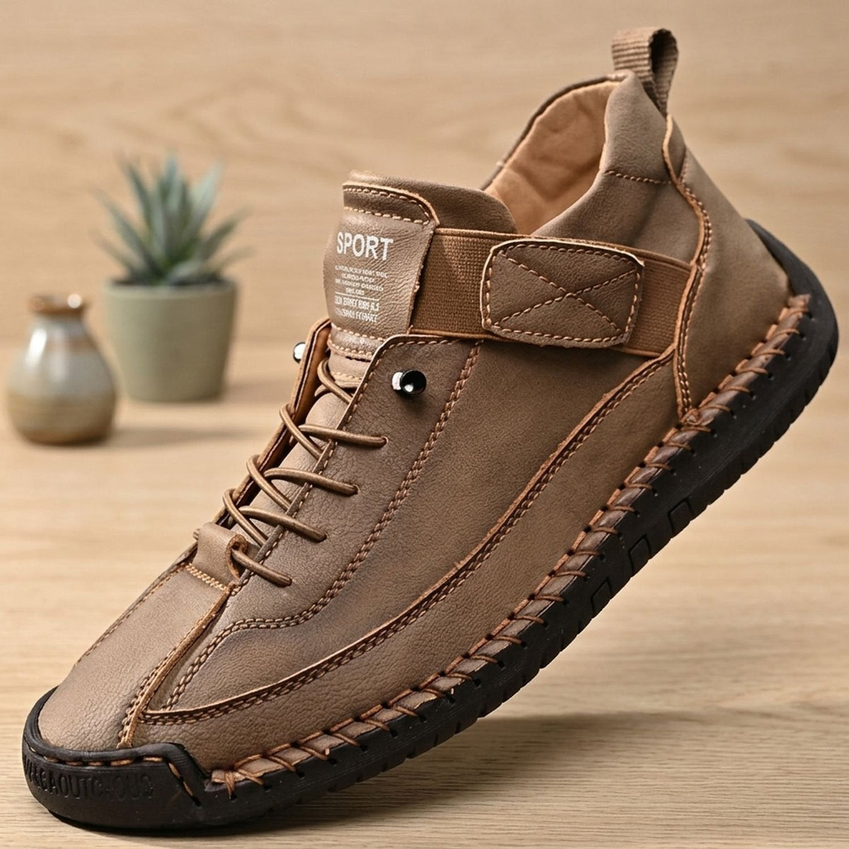 Eugenia-Ruth | Women's Lace-Up High-Top Cushioned Sneakers