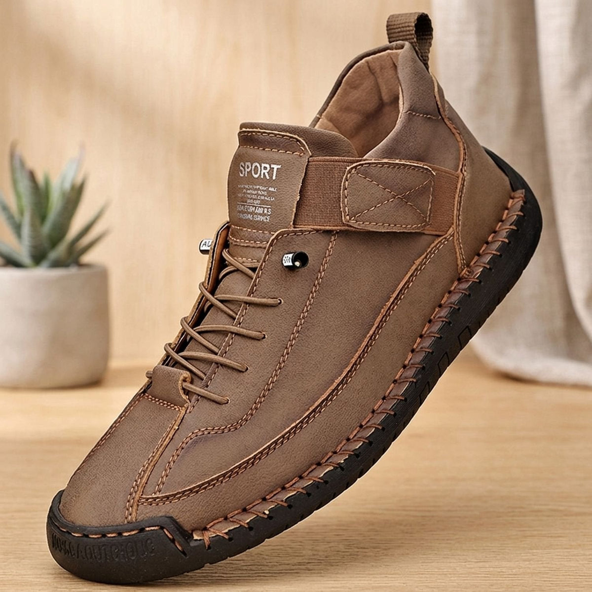 Eugenia-Ruth | Women's Lace-Up High-Top Cushioned Sneakers
