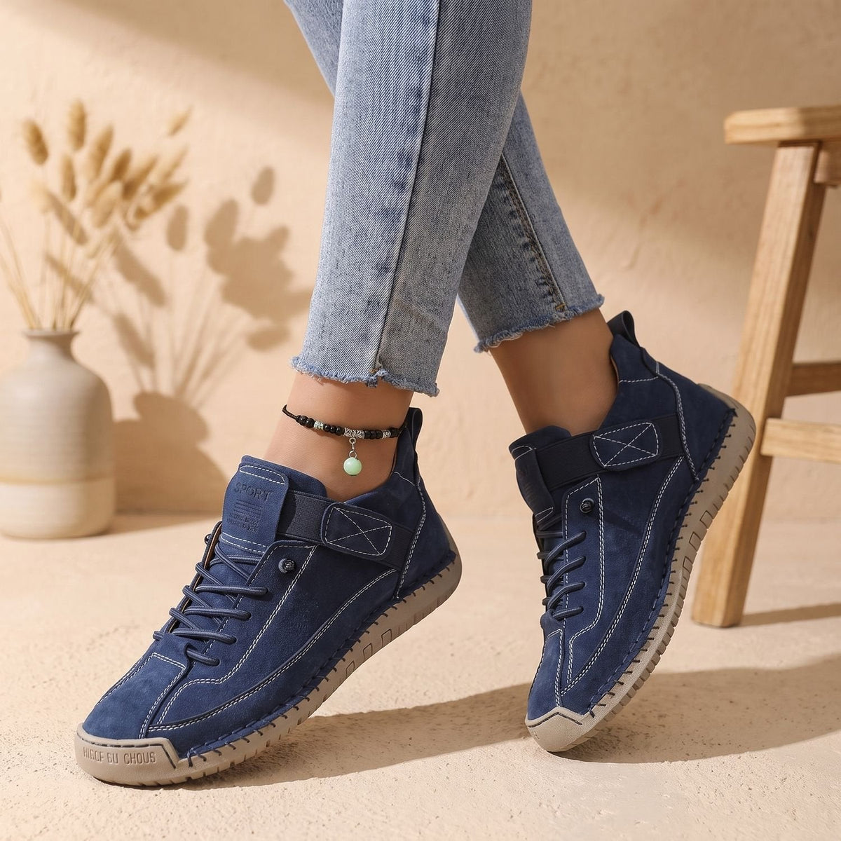 Eugenia-Ruth | Women's Lace-Up High-Top Cushioned Sneakers