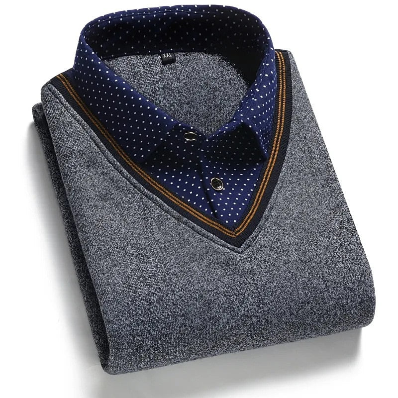 Katharine | Women's Layered Mock-Collar Sweater