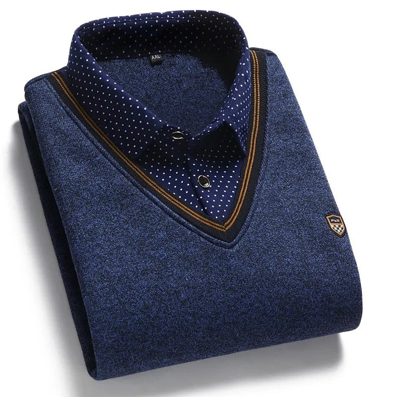 Katharine | Women's Layered Mock-Collar Sweater