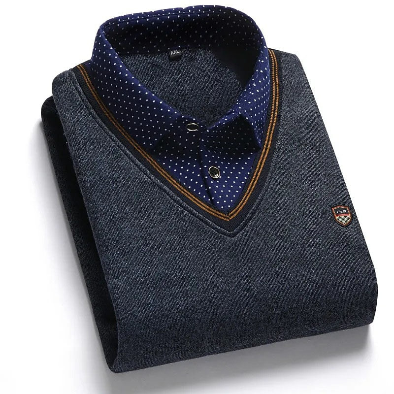 Katharine | Women's Layered Mock-Collar Sweater