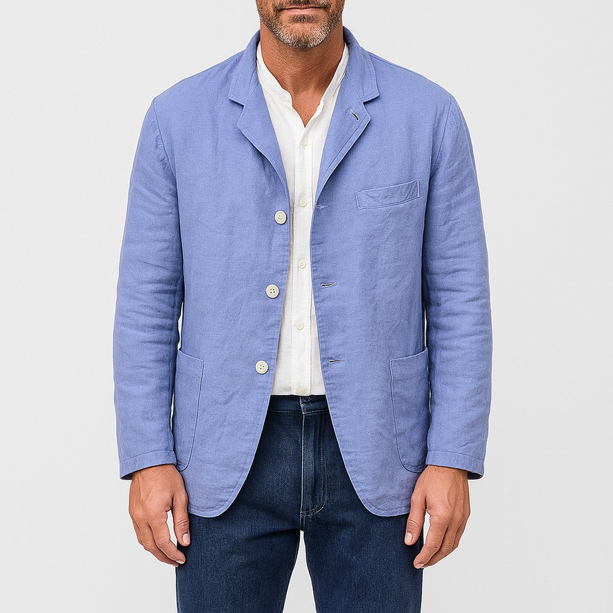 Nora-Mercedes | Women's Linen Short-Sleeve Tailored Blazer