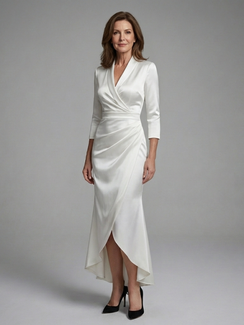 Valerie | Women's Long-Sleeve Modern Midi Dress
